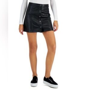 New look women’s size‎ large A-line faux black leather skirt
